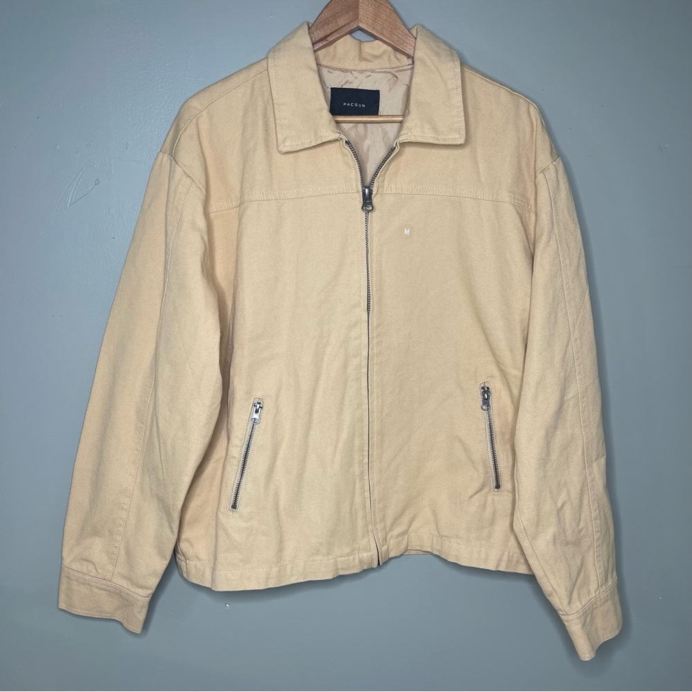 Pacsun Beige Gas Zip-Up Jacket